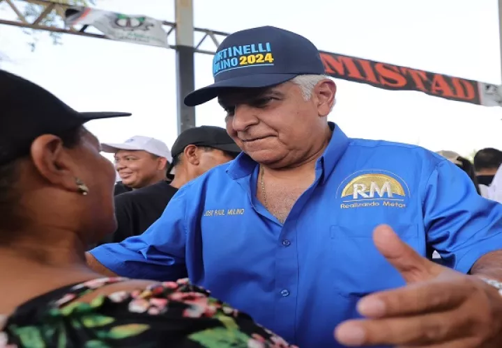 José Raúl Mulino, candidato presidencial de Realizando Metas y Alianza. 