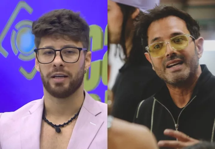 Miguel Melfi y Alejandro Estrada. Fotos. La Casa de los Famosos Colombia