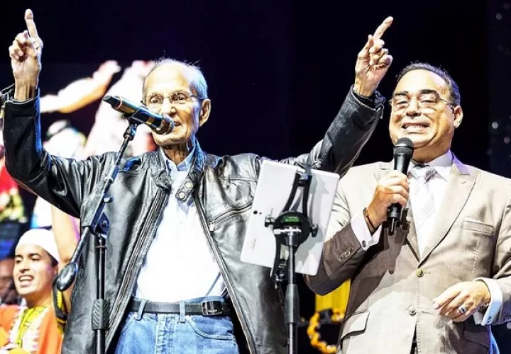 El fallecido Pedrito Altamiranda y Gilberto Santa Rosa. Foto: Instagram