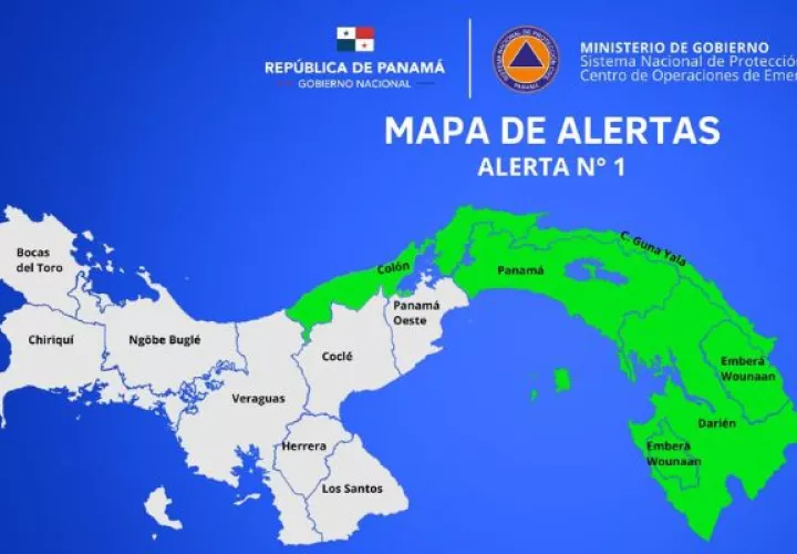 Sinaproc declara alerta verde. Foto: Cortesía