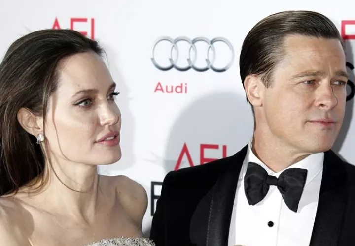 Angelina Jolie y su exesposo Brad Pitt. Foto: EFE/Jimmy Morris