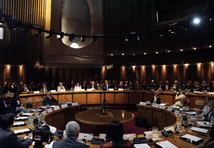 séptima reunión del Foro de los Países de América Latina y el Caribe sobre el Desarrollo Sostenible, este martes en Santiago (Chile). Foto: EFE