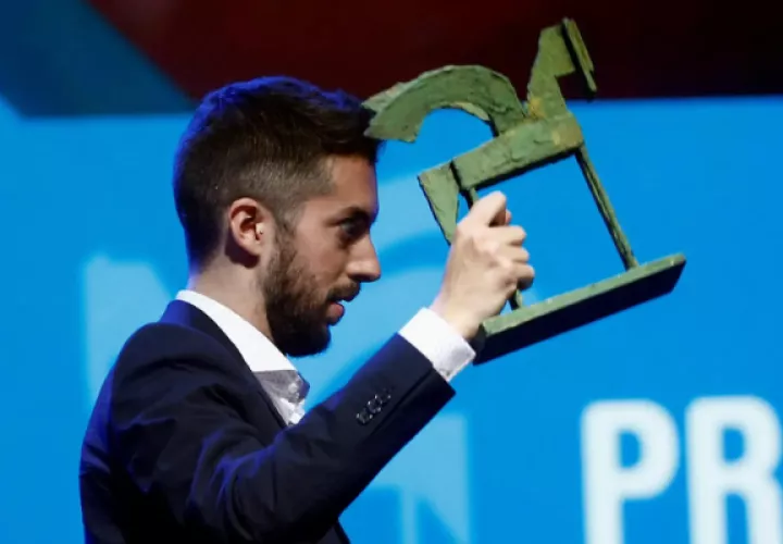 David Broncano recibe un Premio Ondas en 2019. Foto: EFE / Quique García / Archivo