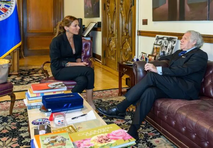  Delgado y Almagro conversaron sobre la importancia de que haya un proceso electoral democrático. Foto: Cortesía