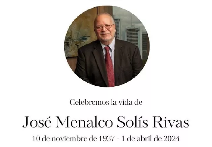 El sepelio de Solís será el miércoles 3 de abril. Foto: Cortesía