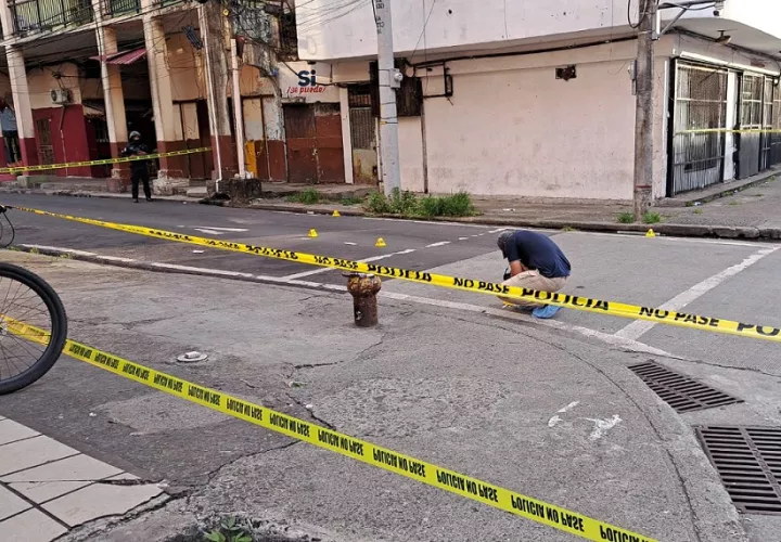 La balacera ocurrió en la calle 13 avenida Justo Arosemena de la ciudad de Colón. Foto: Diomedes Sánchez 
