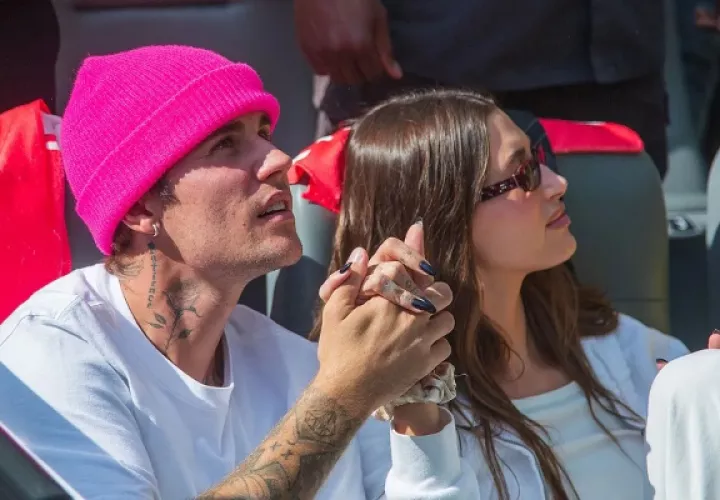 Justin Bieber y Hailey Bieber en Los Ángeles, California (EE.UU.). Foto: EFE / Javier Rojas