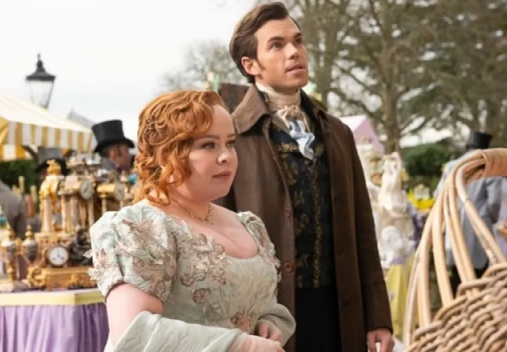 Penélope Featherington y Colin Bridgerton. Foto: Netflix