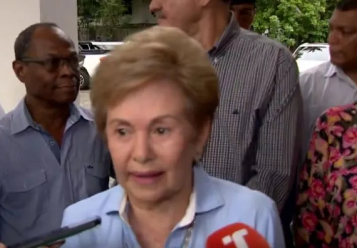 La expresidenta Mireya Moscoso. 