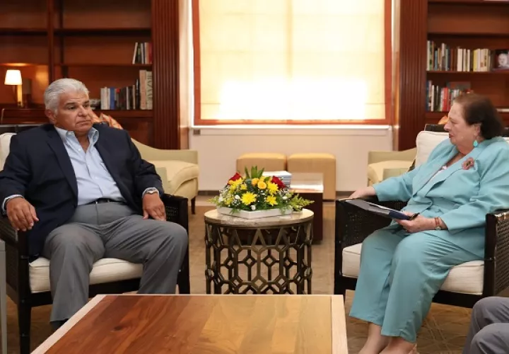 José Raúl Mulino sostuvo una reunión con la embajadora de Estados Unidos, Mari Carmen Aponte. Foto: Cortesía