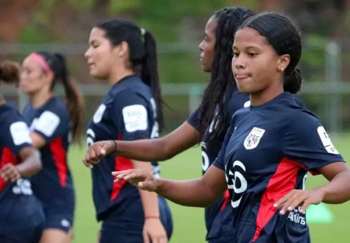 Jugadoras de Panamá en los entrenamientos. Foto:Fepafut