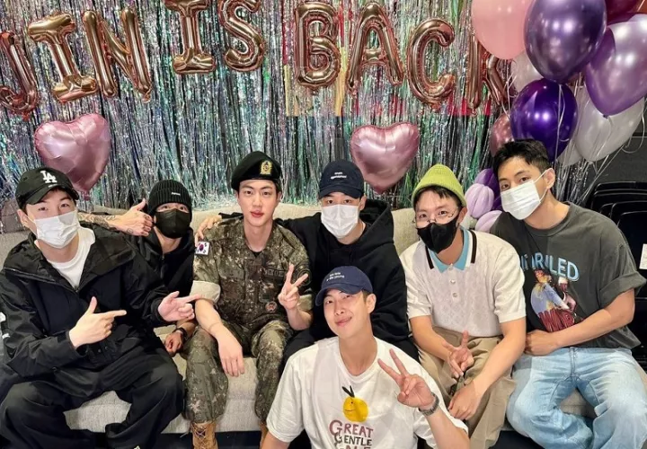 Reencuentro anticipado de BTS. Foto: @bighit_ent