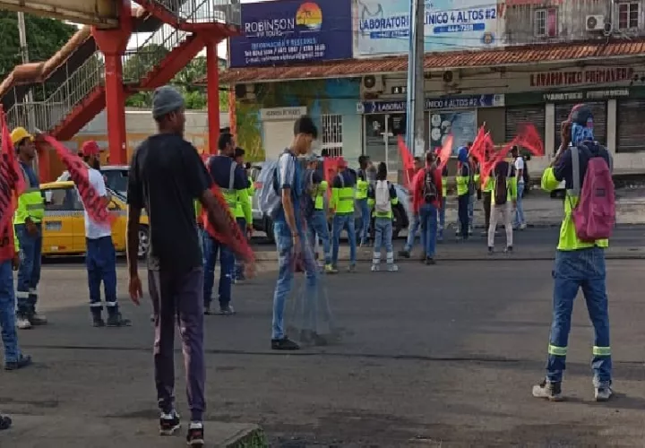 Los miembros del Suntracs llevaron a cabo la medida de fuerza en todo el país. Foto. Diomedes Sánchez
