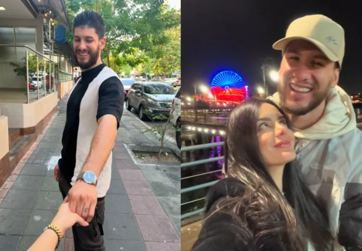 Eugenio Luzcando y su novia. Fotos: Instagram