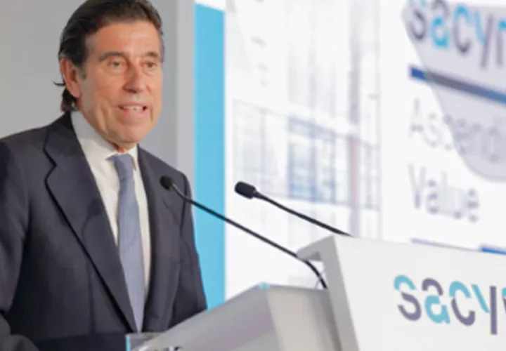 El presidente de Sacyr, Manuel Manrique, se mostró optimista, ante la Junta General de Accionistas (JGA). Foto. Cortesía