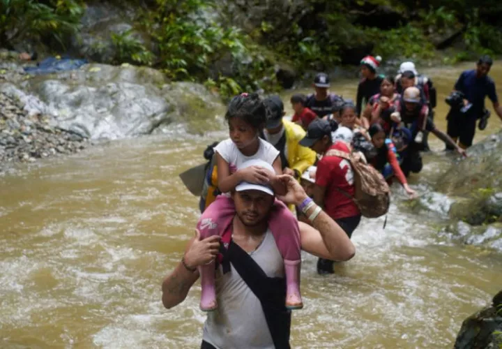 Continúa el flujo constante de migrantes por la selva del Darién. Foto: Cortesía