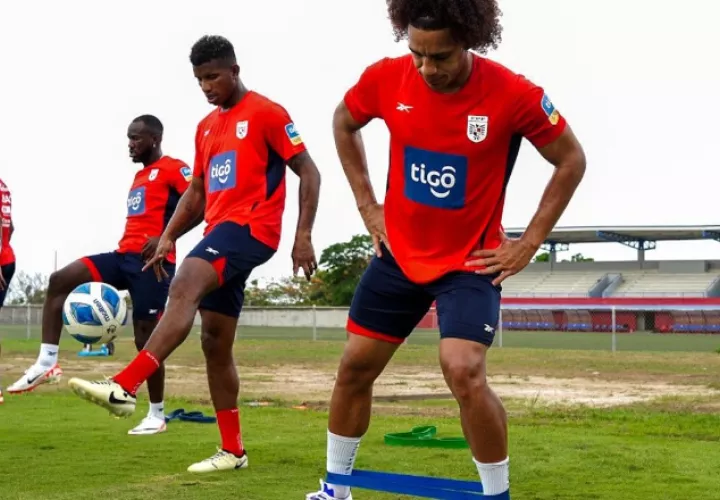 Los jugadores de Panamá durante los entrenamientos. Foto: Fepafut