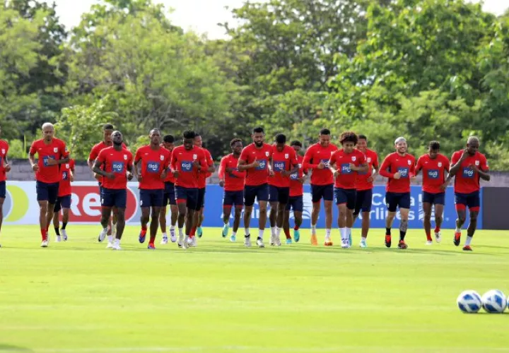 Selección de Panamá en los entrenamientos.Foto: Fepafut