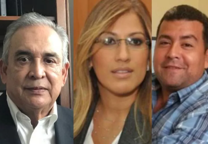 Juan Urriola (izq.), Zelmar Rodríguez y Roy Morales. 