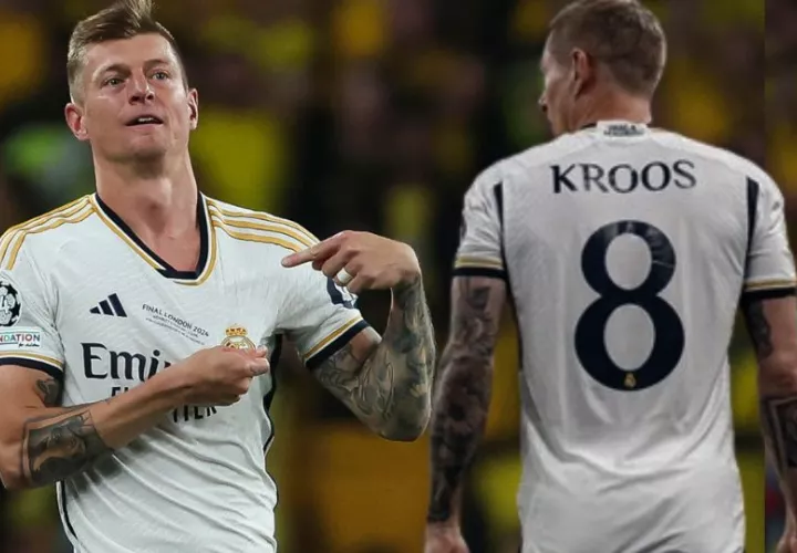 El alemán Toni Kroos, centrocampista del Real Madrid, celebra el título de Liga de Campeones que ganó su equipo frente al Borussia Dortmund. Foto/EFE