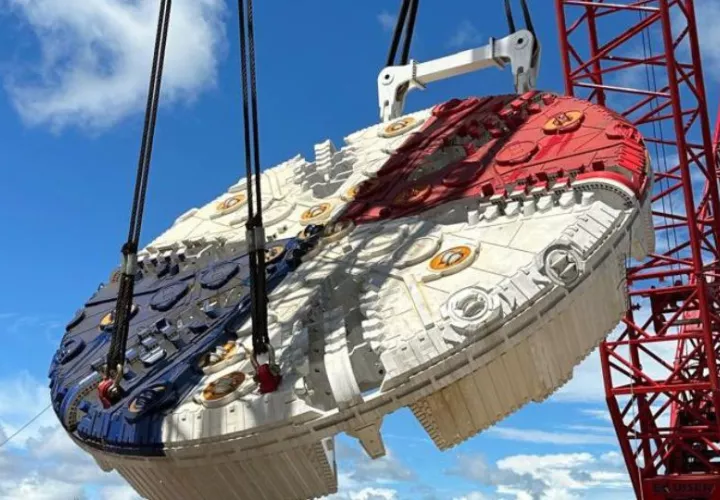 Continúa el ensamblaje de la tuneladora Panamá de la #Línea3. Foto: Cortesía
