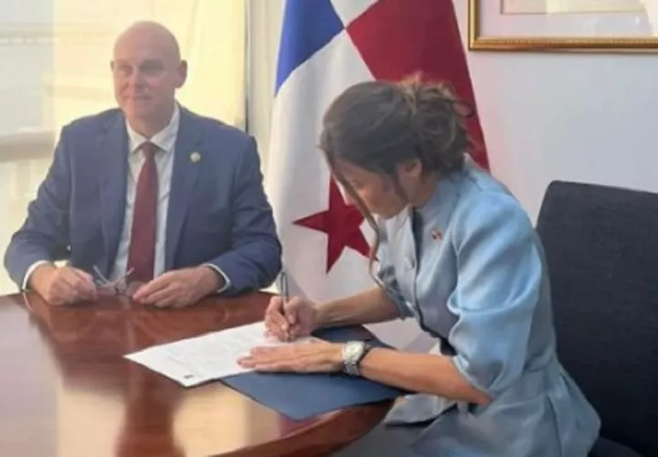 Ana Irene Delgado este lunes en el Ministerio de Relaciones Exteriores. Foto: Cortesía