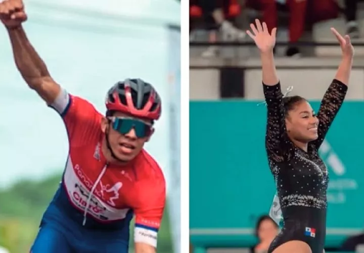 El ciclista Franklin Archibold y la gimnasta Hillary Heron.