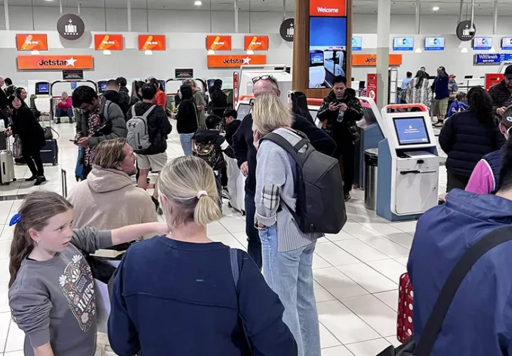 Los aeropuertos fueron los más afectados por la falla. Foto: EFE