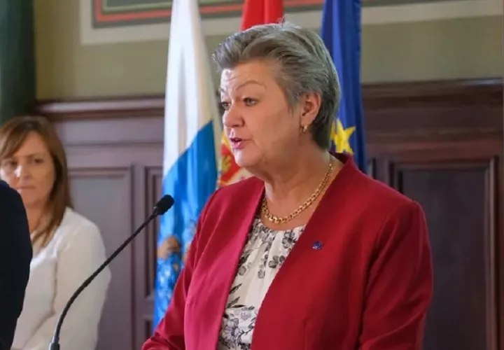 Ylva Johansson defendió en Lisboa la cooperación de la Unión Europea (UE) con Latinoamérica. Foto: EFE