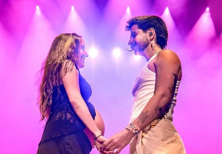 Evaluna y Camilo durante la gira. Foto: @camilo