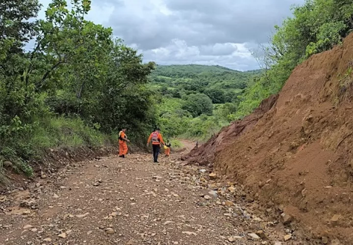 Personal de Sinaproc busca a un desaparecido en el sur de Veraguas. Foto: Cortesía Sinaproc