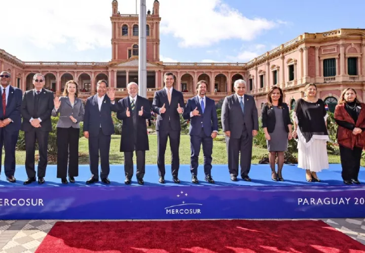 La última cumbre del Mercosur, celebrada el lunes en Asunción, Paraguay, contó con la presencia del presidente José Raúl Mulino. Cortesía