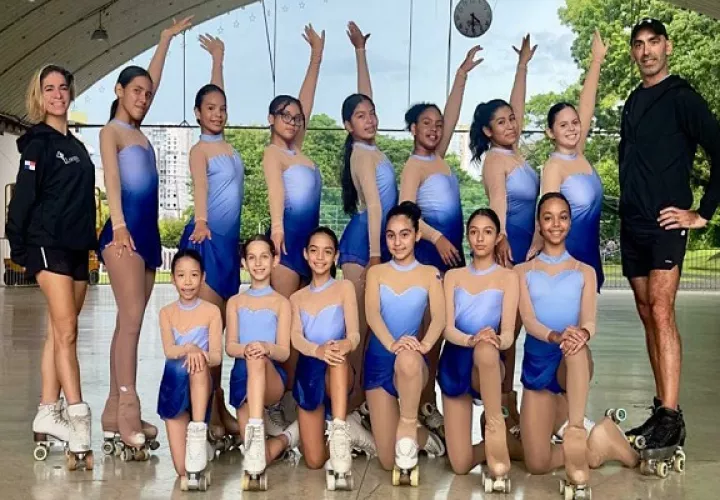 Atletas del Club de Patinaje Artístico Loops Panamá. Foto: Cortesía 