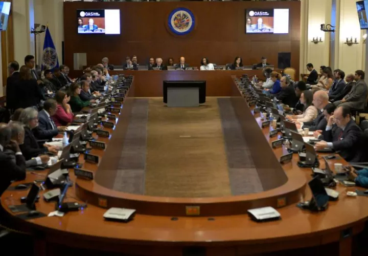 Sesión extraordinaria de la Organización de Estados Americanos (OEA). Foto: EFE