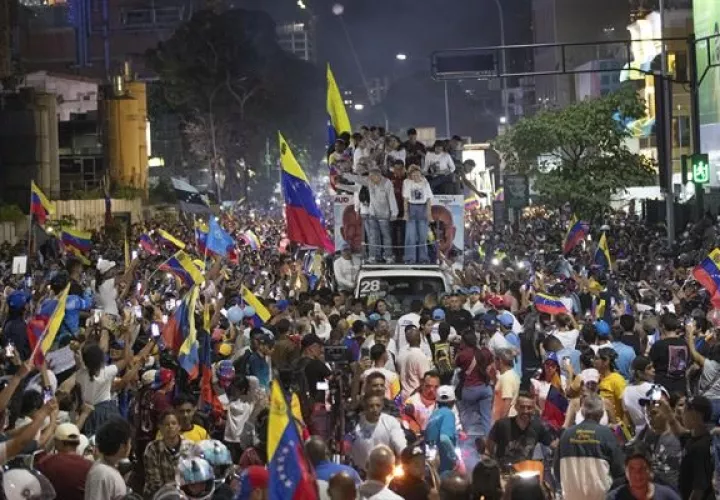 Cierre de campaña del candidato a la presidencia de Venezuela Edmundo González Urrutia. Foto: EFE