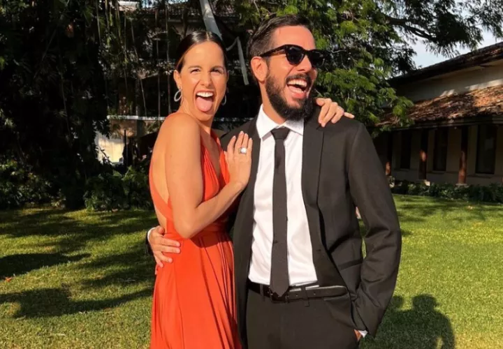 Andrea Pérez Meana y Halo. Foto: Instagram / @andreaperezmeana