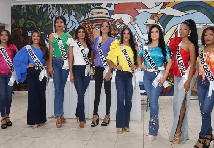 Una de las primeras actividades es la escogencia de la Señorita La Chorrera 2024, título por el cual competirán 9 damas  en representación de los corregimientos. Foto. Eric Montenegro