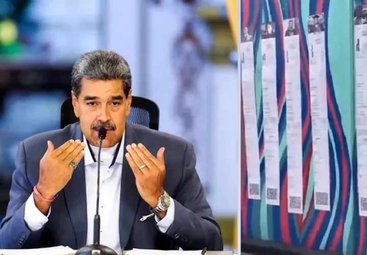 La oposición empapela Caracas con copias de las actas electorales del pasado domingo 28 de julio. Foto: EFE/Redes Sociales
