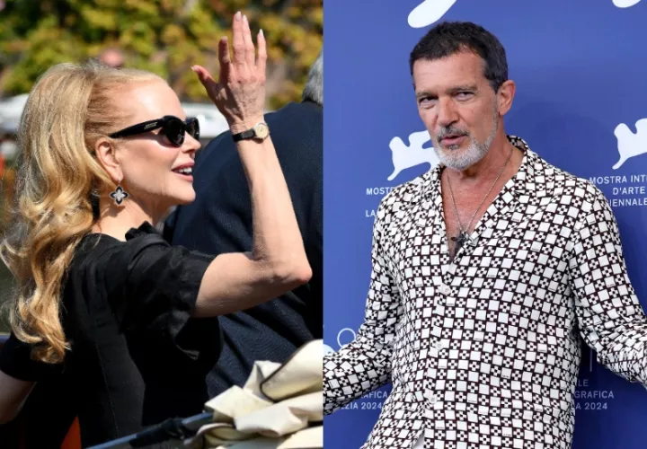 Nicole Kidman y Antonio Banderas. Foto: EFE / EPA / Ettore Ferrari / Fabio Frustac