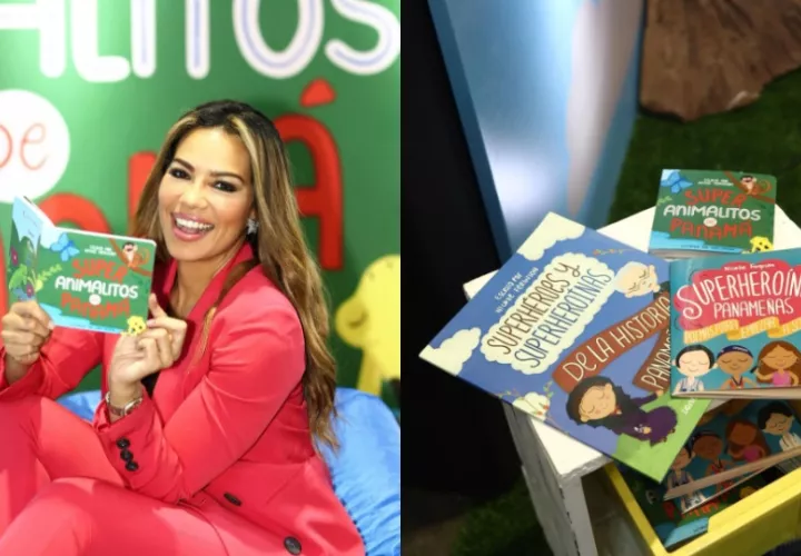 Nicolle Ferguson y sus tres libros. Fotos: @nicollefergusonb