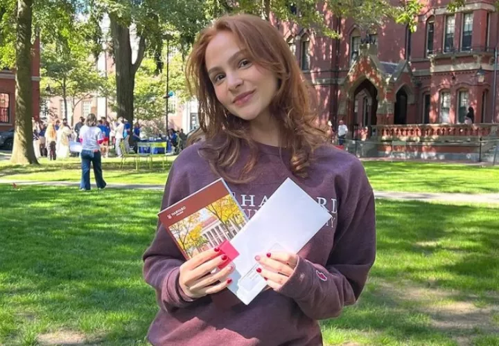 Yael Danon en el campus de Harvard. Foto: Instagram / @yaeldanon_