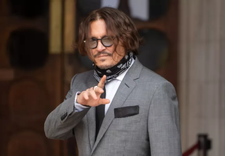 El actor estadounidense Johnny Depp en Londres. Foto: EFE / Facundo Arrizabalaga