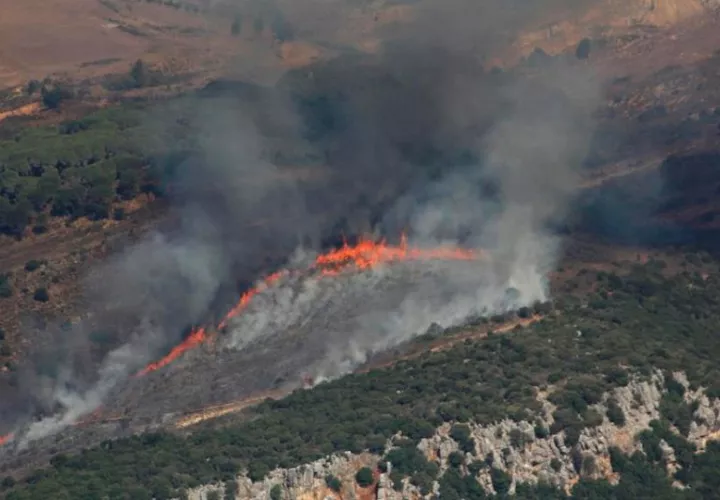 Uno de los lugares del sur del Líbano bombardeados por Israel. Foto: EFE