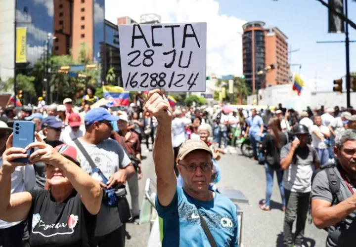 Manifestación en Caracas. Foto: EFE