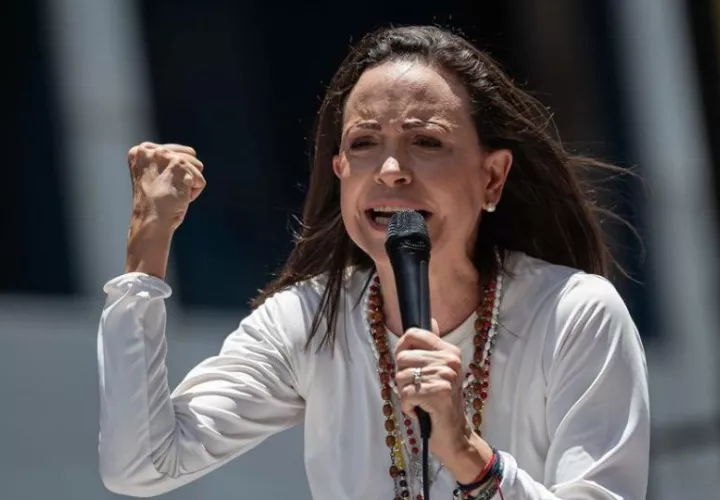 La líder opositora venezolana, María Corina Machado. Foto: EFE