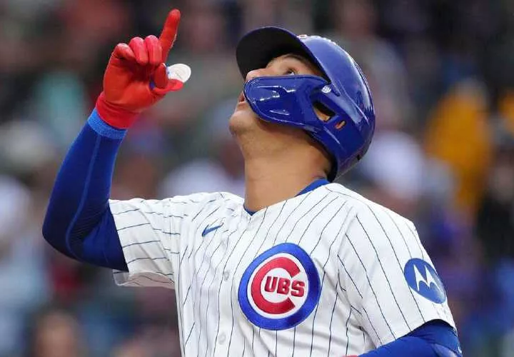 Miguel Amaya pegó un cuadrangular, para ayudar al triunfo de los Cachorros de Chicago. Foto: @Cubs