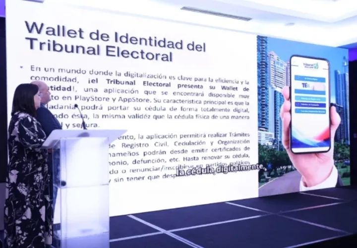 Durante la presentación del 'Wallet de Identidad Digital' . Foto: Tribunal Electoral