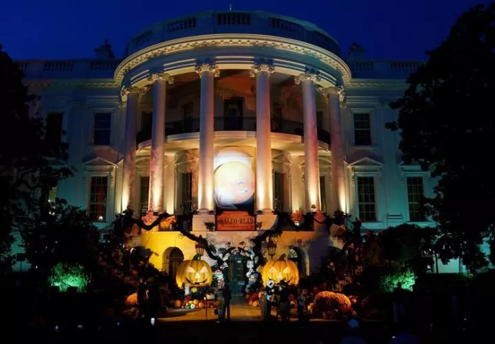 Evento de 'truco o trato' en la Casa Blanca en Washington. EFE
