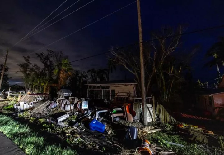 Daños dejados por el paso del huracán Milton. Foto: EFE