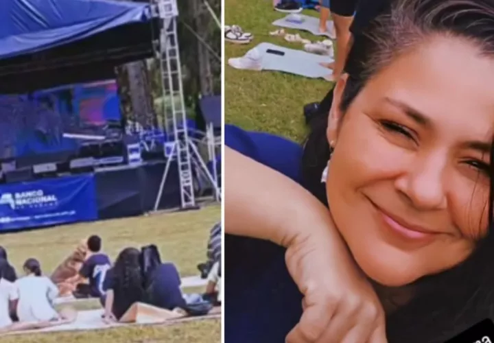 Arianne Benedetti durante la proyección de la cinta. Foto. Instagram